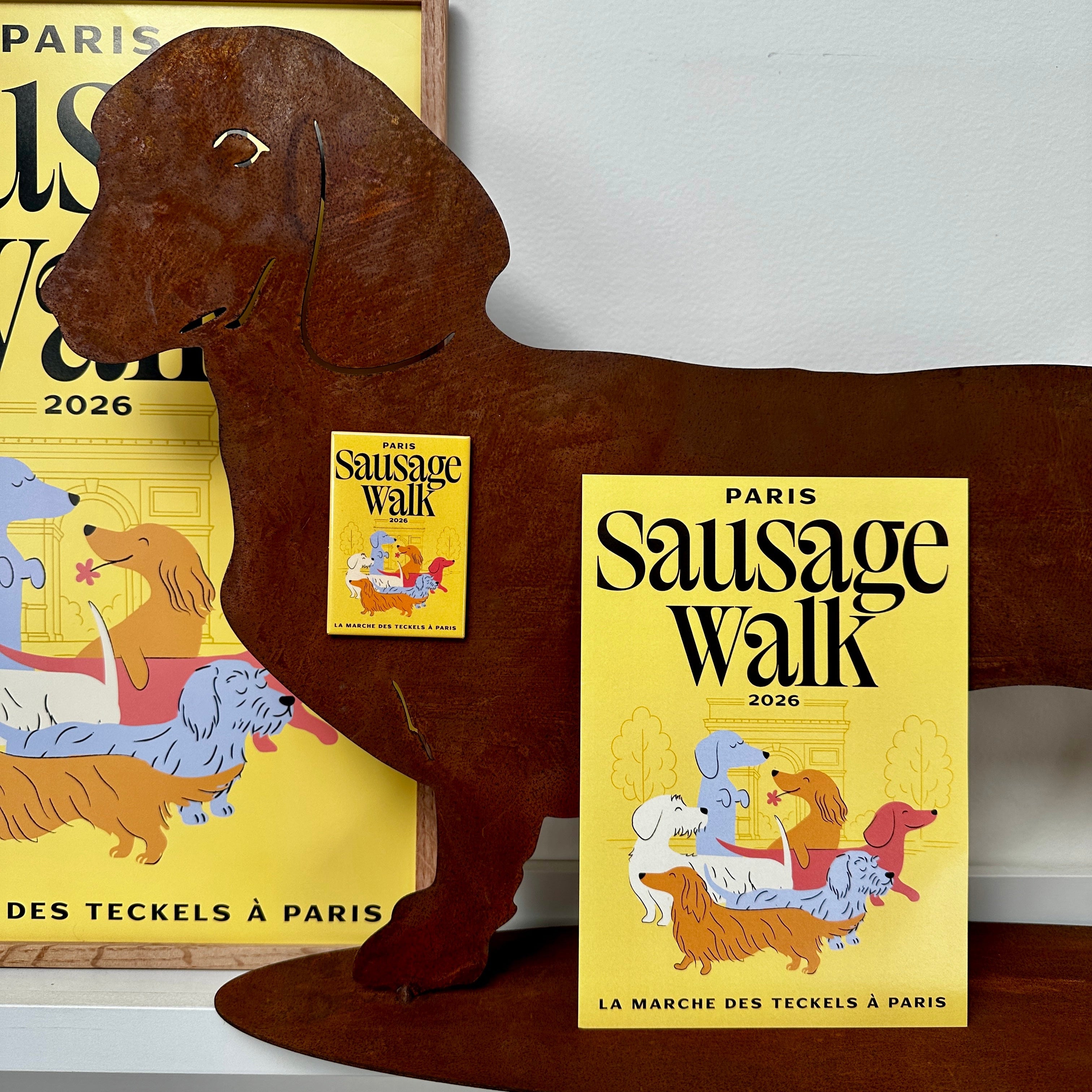 Le Magnet Collector et l’affichette (Petit format) « Paris Sausage Walk 2026 »