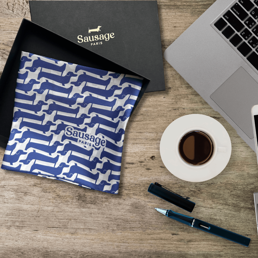 Carré soie "Miss Marcelle" - Sausage Paris