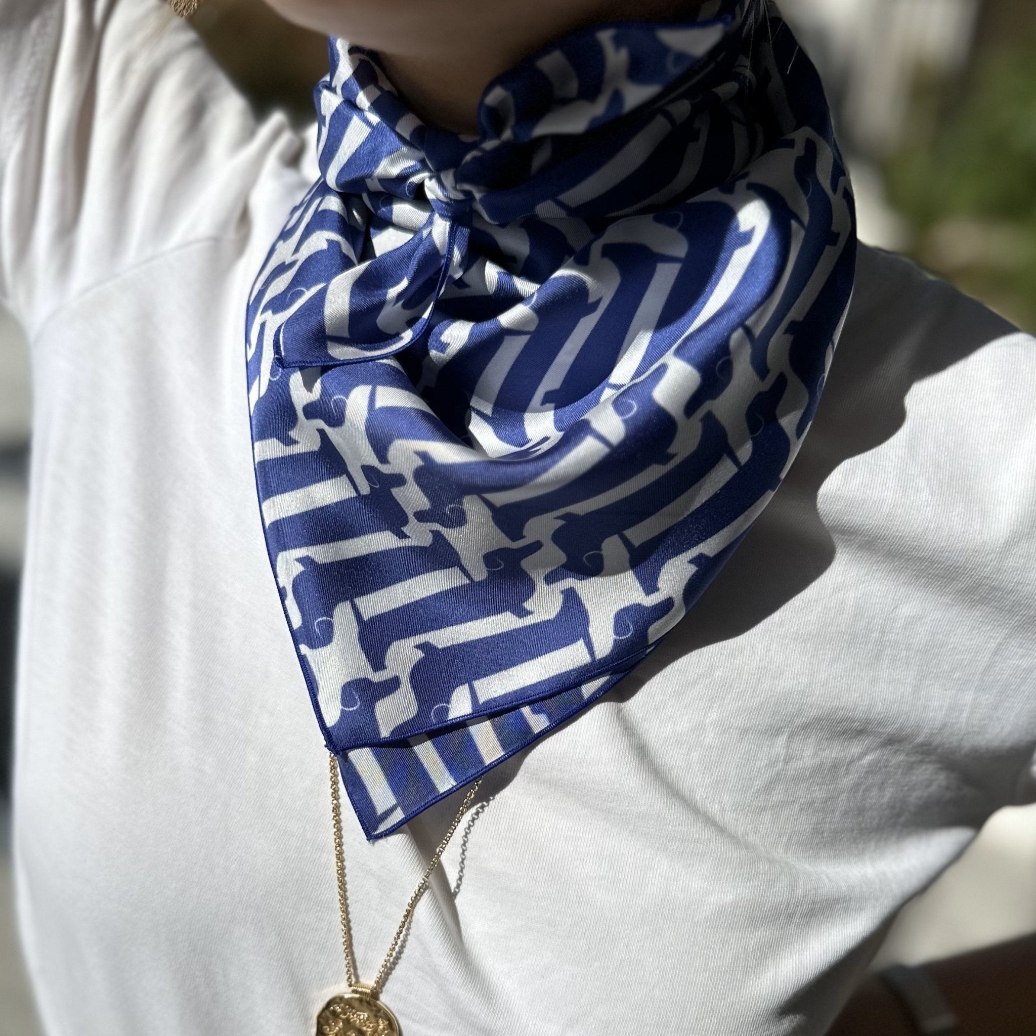 Carré soie "Miss Marcelle" - Sausage Paris