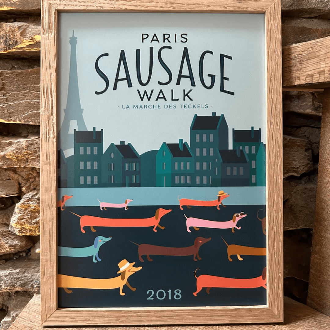 La collection unique des 5 affichettes Paris Sausage Walk - Sausage Paris