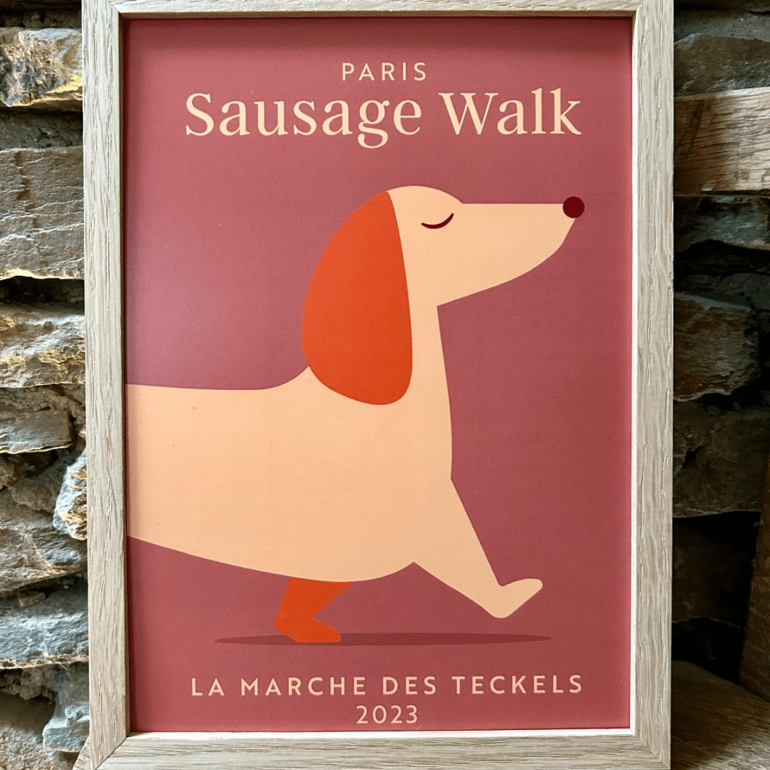 La collection unique des 5 affichettes Paris Sausage Walk - Sausage Paris