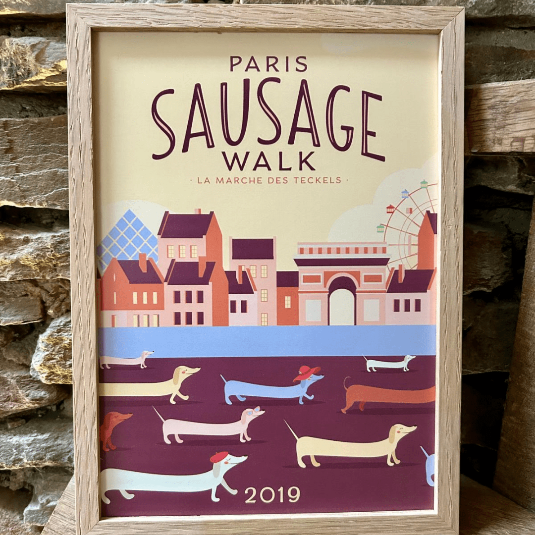 La collection unique des 5 affichettes Paris Sausage Walk - Sausage Paris