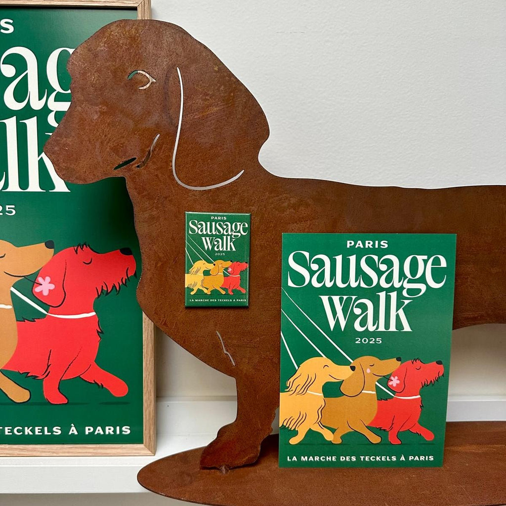 Le Magnet Collector et l’affichette (Petit format) « Paris Sausage Walk 2025 » - Sausage Paris